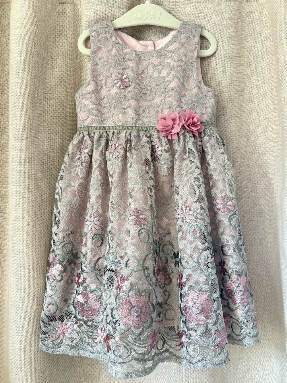 Laura Ashley London Lace Floral Special Occasion Dress size 24 months